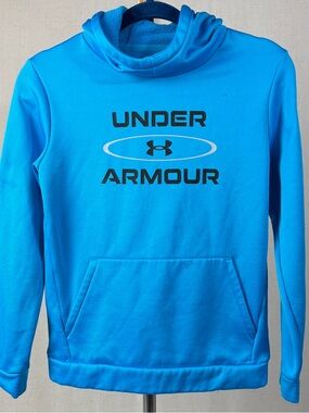 Under Armour Bright Blue Pullover Hoodie with Logo